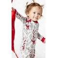 Bow Eiffel Tower Kid's Stretch Long Sleeve 2 Piece Boo Boo Pajamas